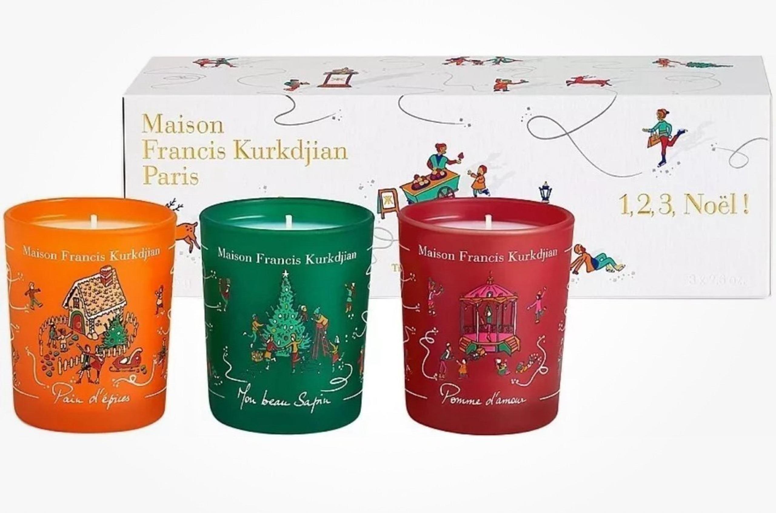 Maison Francis Kurkdjian Christmas Collection 1, 2, 3 Noel! Scented Candle Trio
