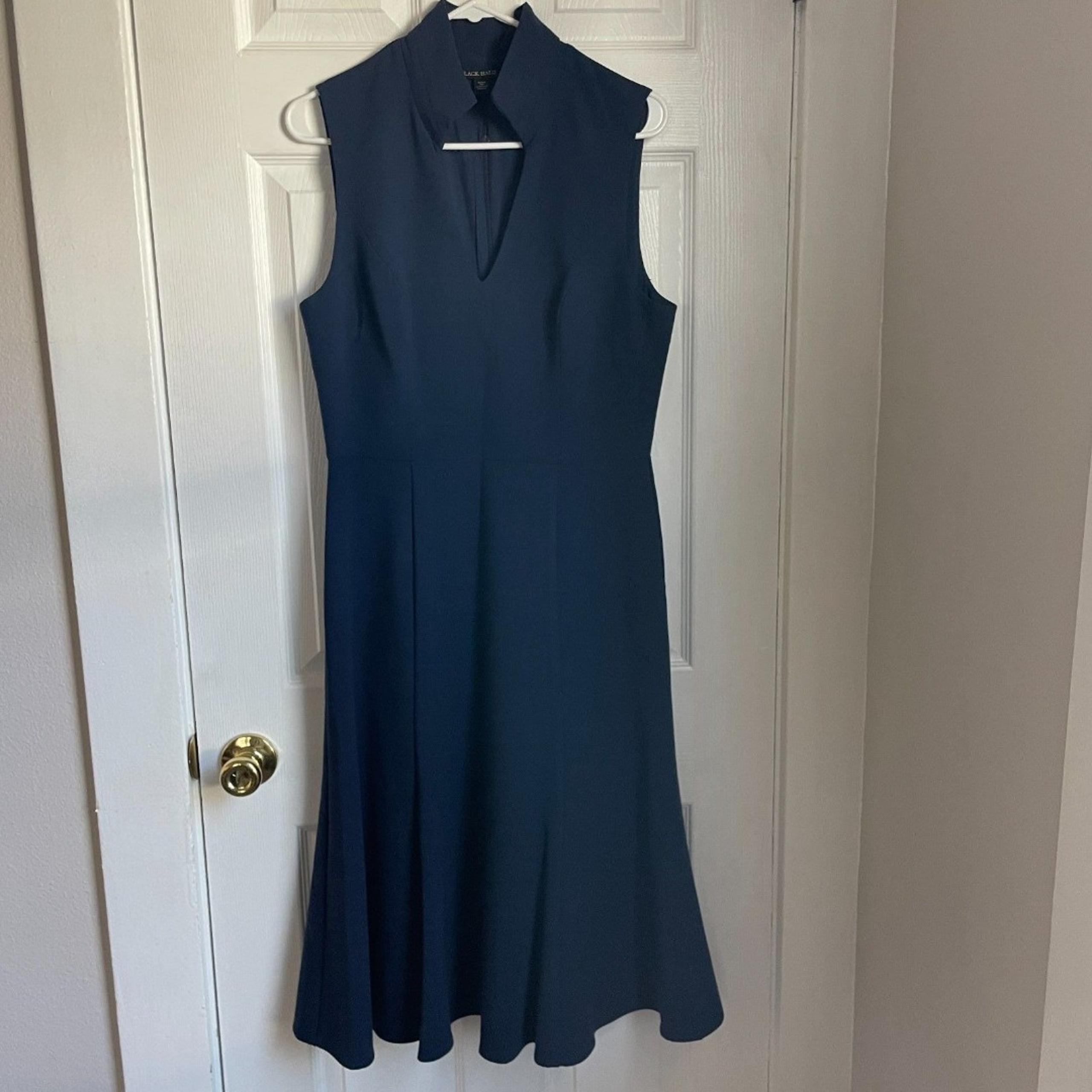 Black Halo Antoinette Dress size 10 womens navy cocktail wedding formal