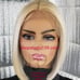 Blond human gold high lighted bob wig