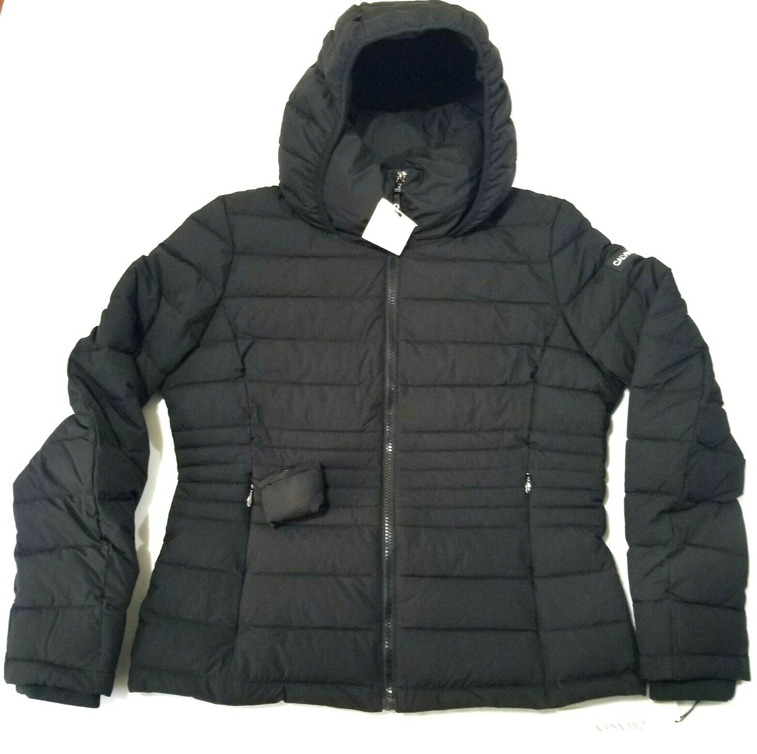 Calvin Klein Women's Quilt Hoodie Insulation Snow Packable Jacket Size M