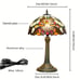 1pc 12 30CM Stained Glass Table Light, Retro Personality Decoration