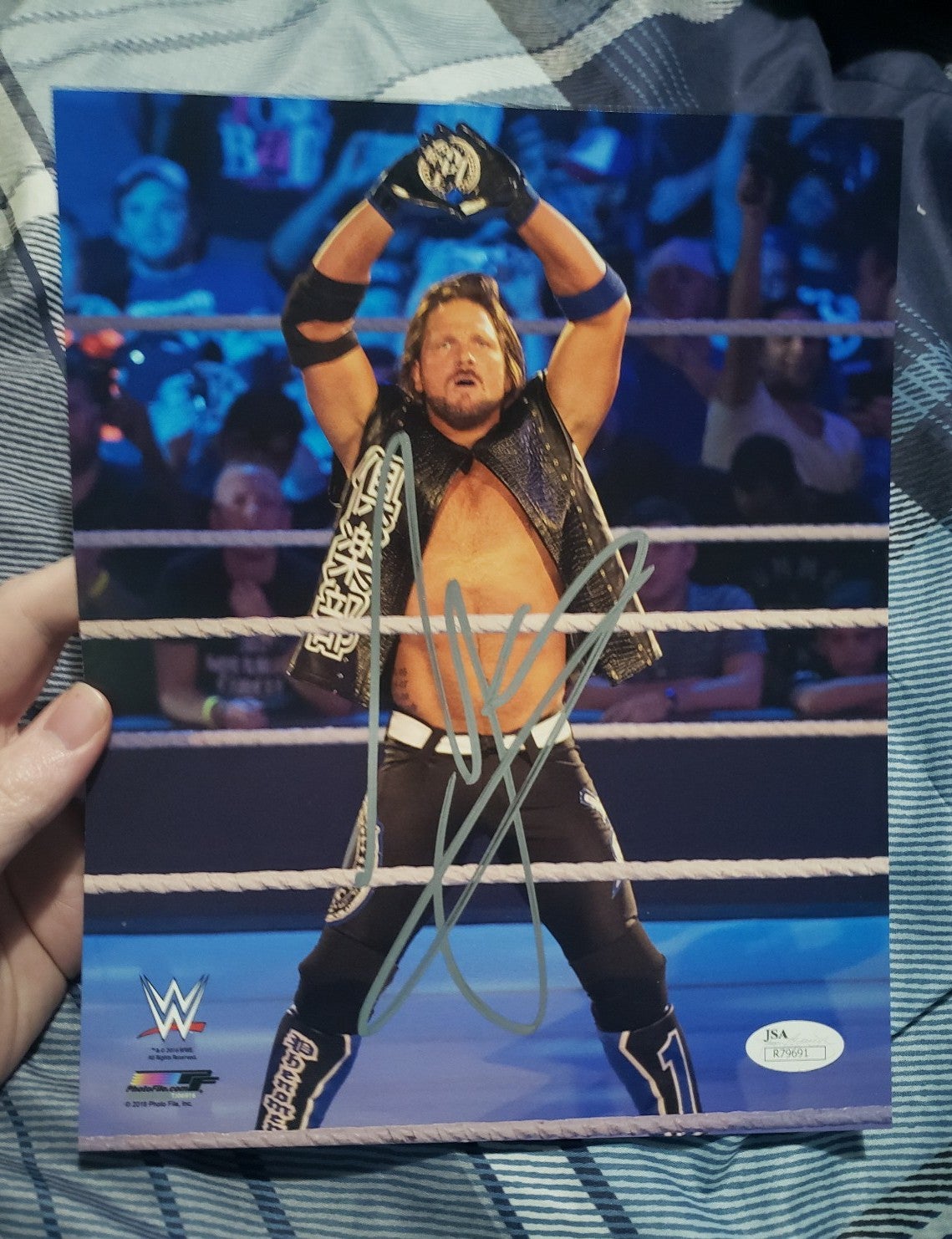 Wwe aj styles signed 8x10 original photo file