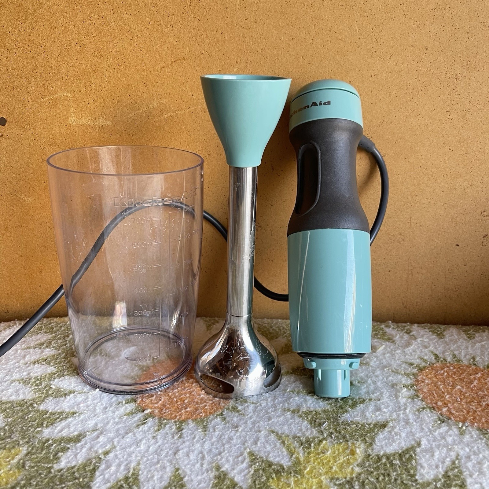 KitchenAid Handheld KHB1231Q2Q 2-Speed Hand Blender Corded Aqua Teal Blue