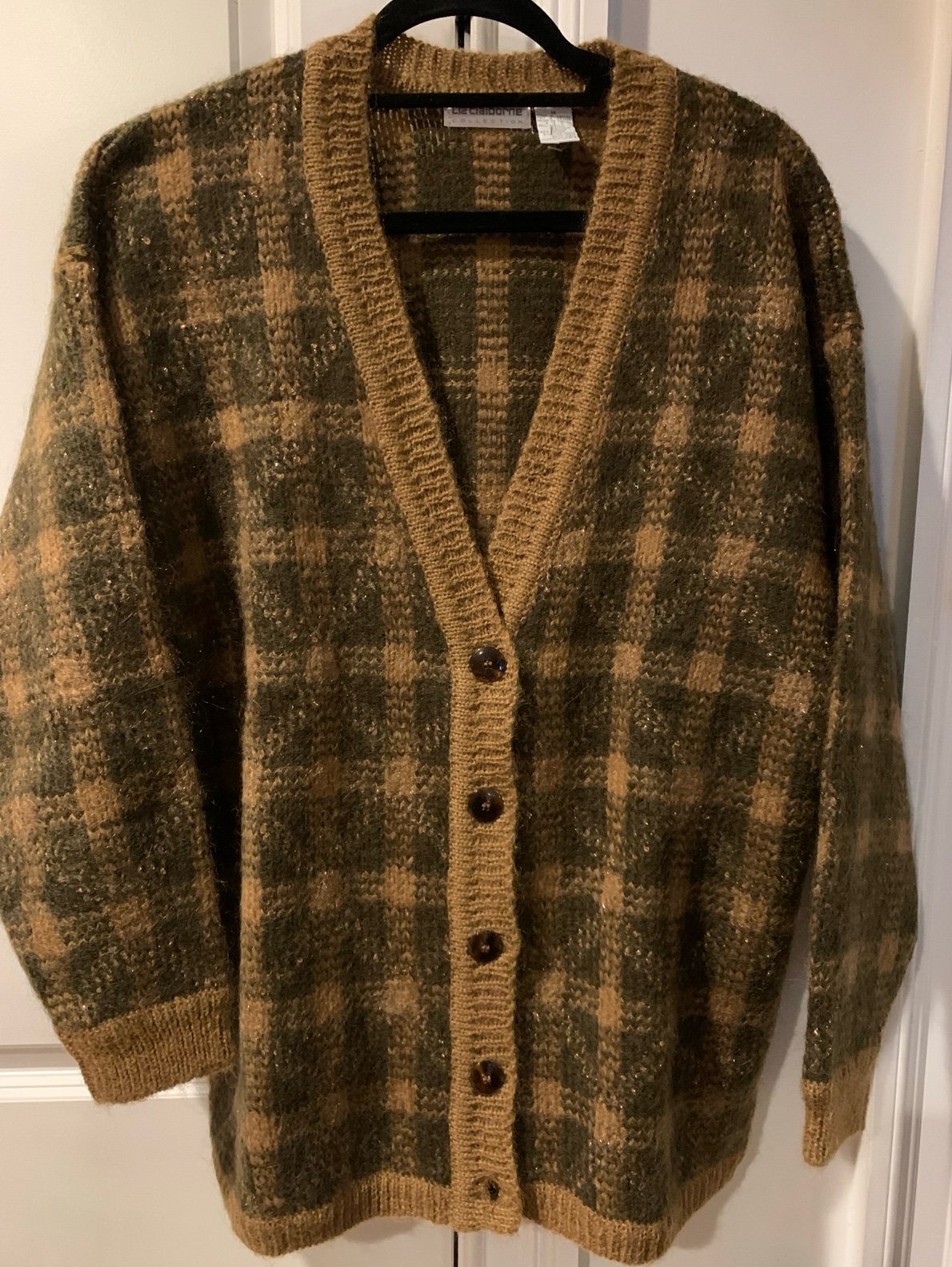 Liz Claiborne vintage mohair blend button cardigan