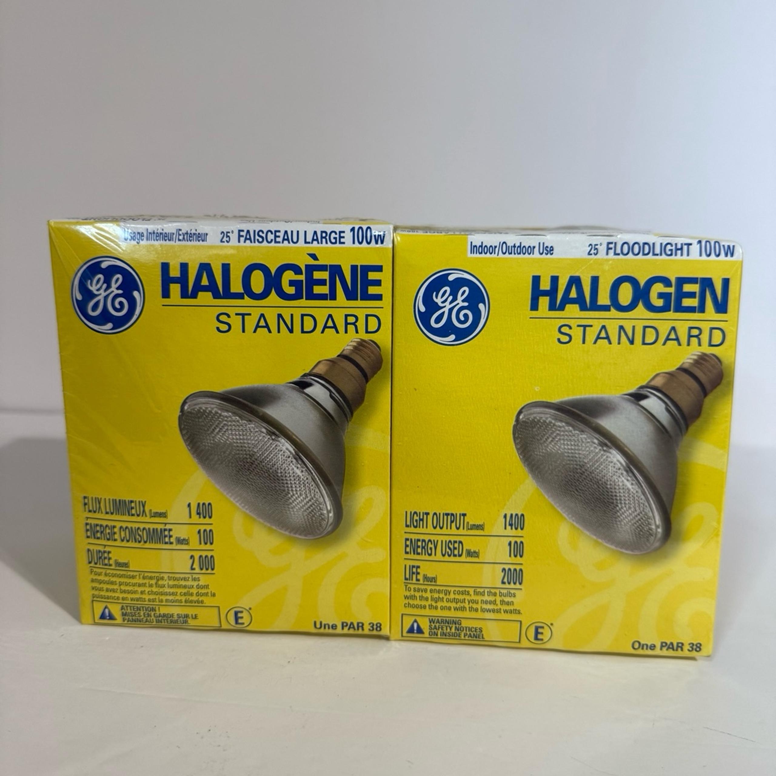 GE 100w PAR38 Light Bulb 25 dimmable 100 watt halogen standard 2 pack