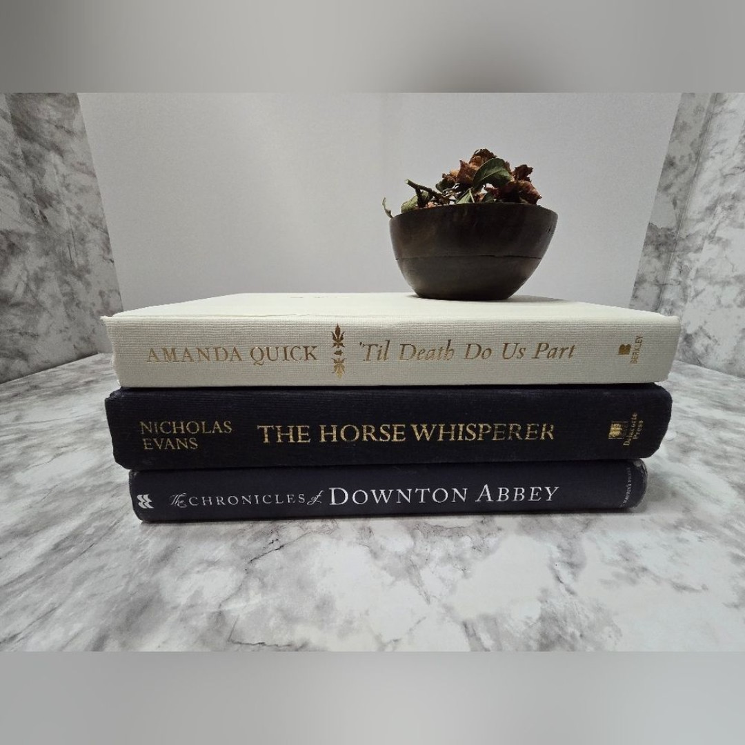 3 Book Blue & White Coffee Table/ Home Decor Book Bundle