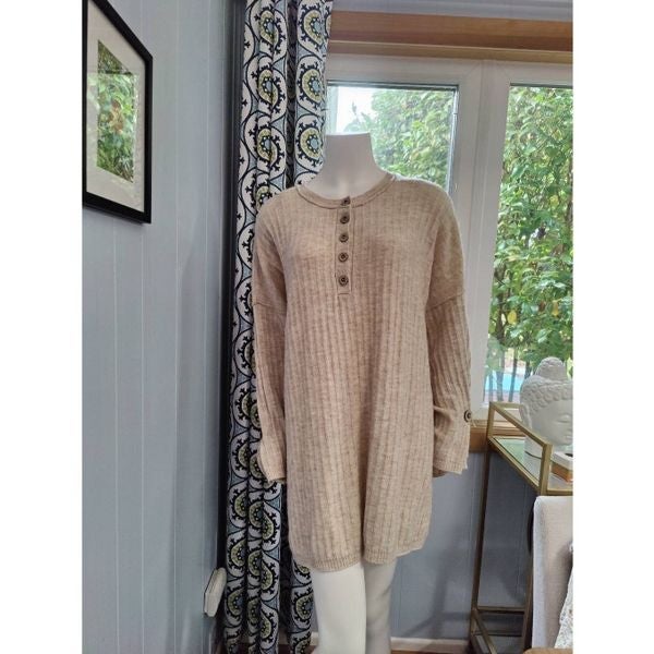 Intimately Free People Ribbed Oversized Sweater NWOT