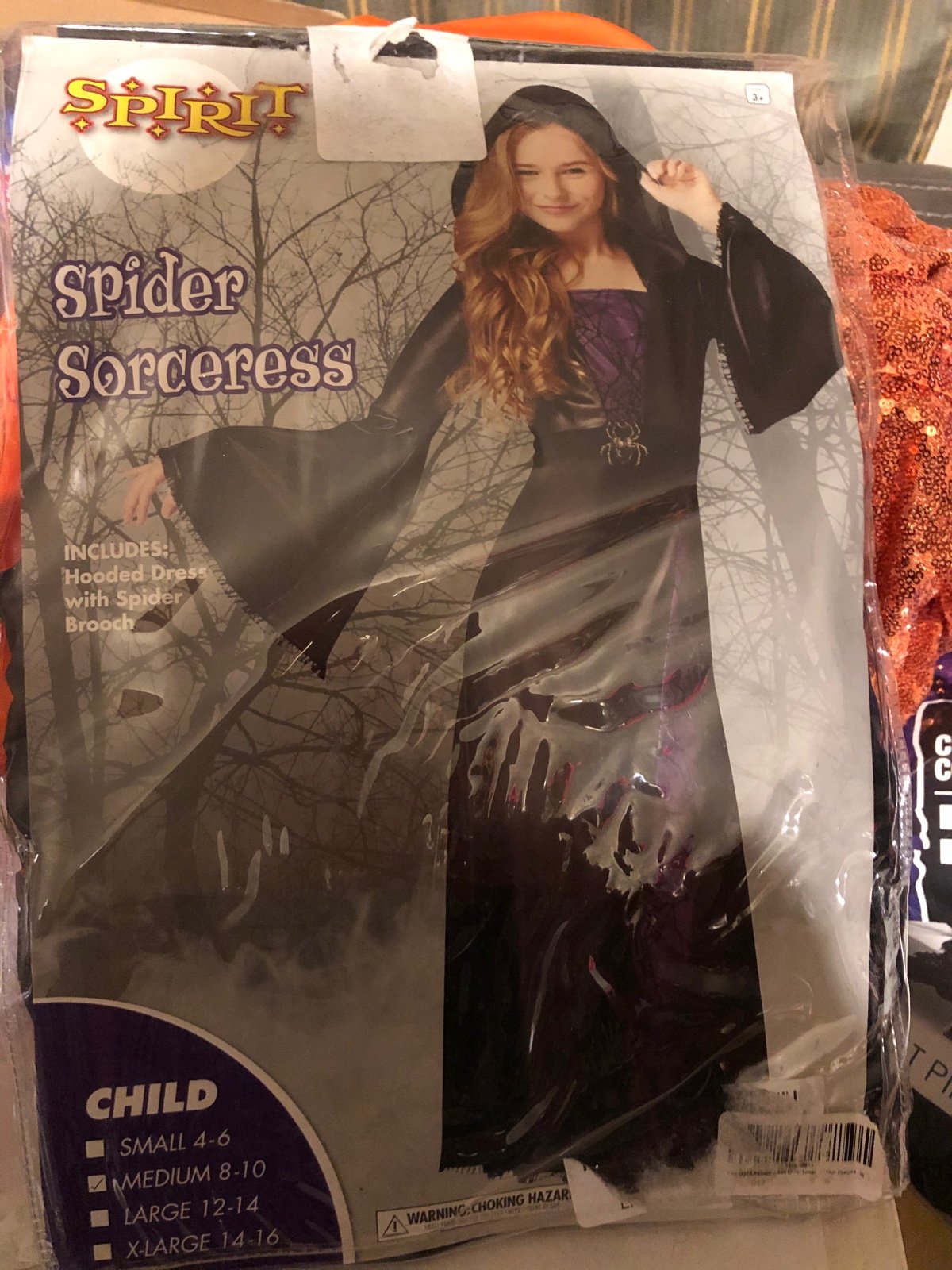 Spider Sorcerer girls Halloween costume size medium