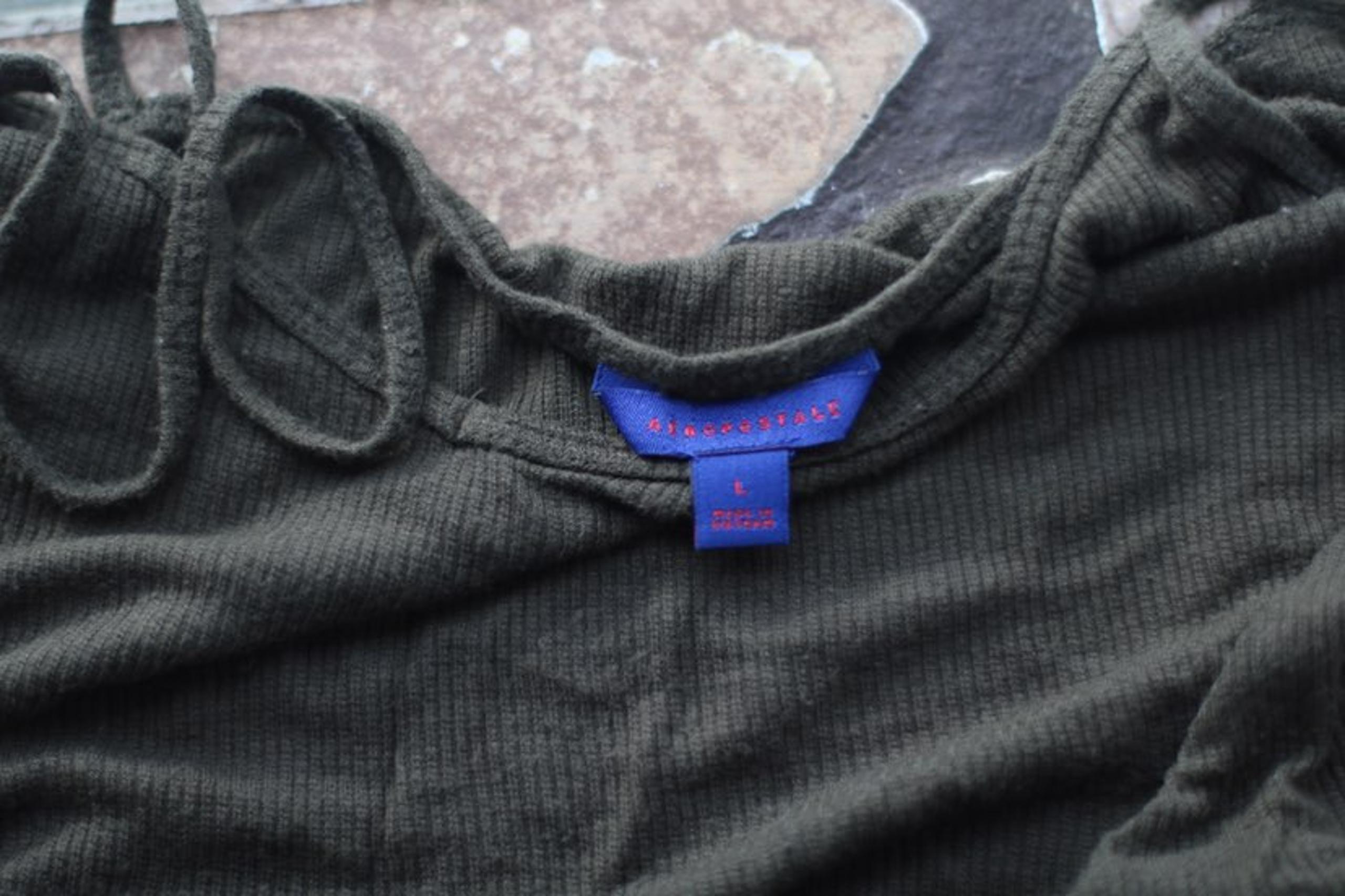 aeropostale olive green cropped cami