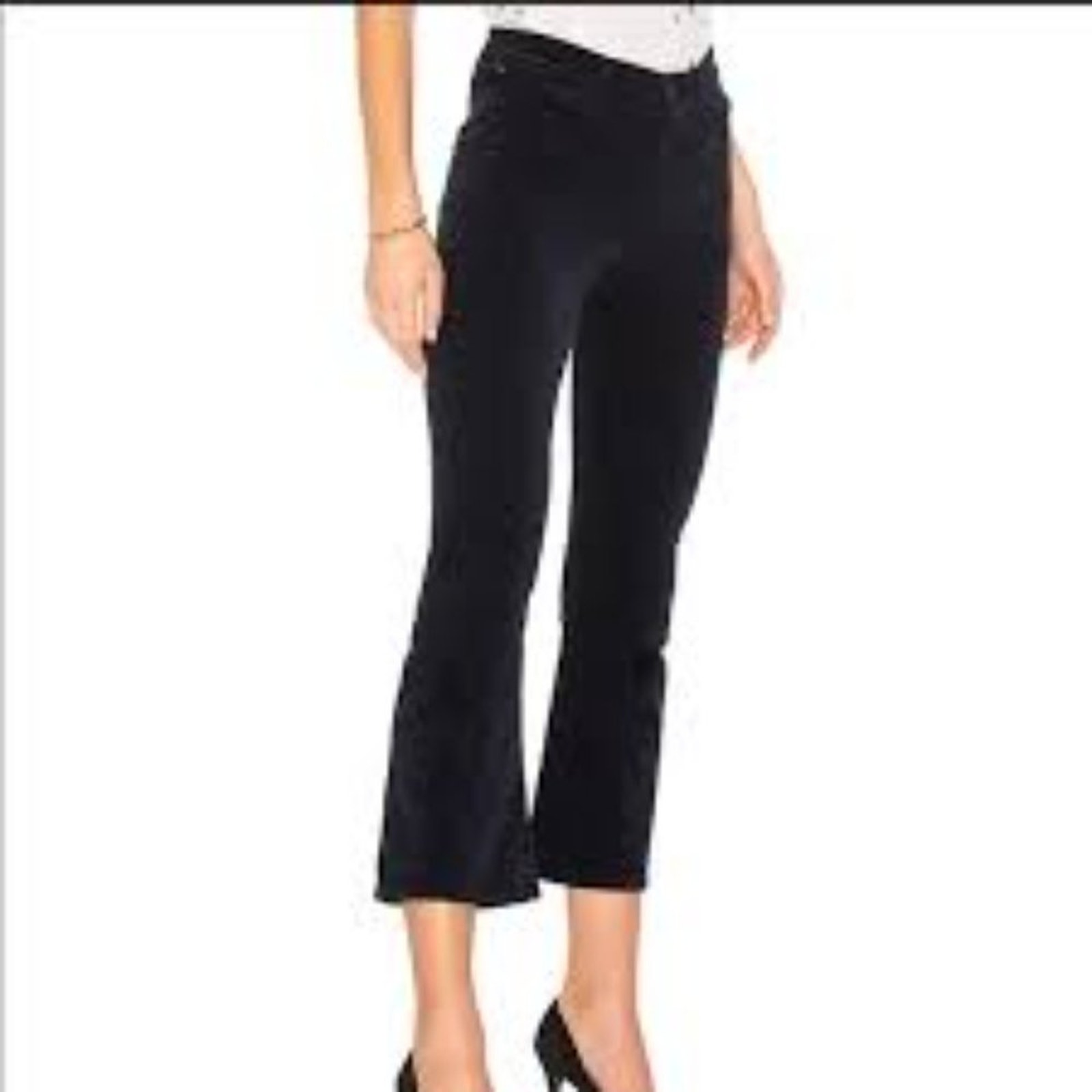 Citizens of Humanity Black Velvet Drew Crop Flare 31