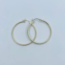 ✨ Real 10k Solid Gold hoop Earring polished 35mm