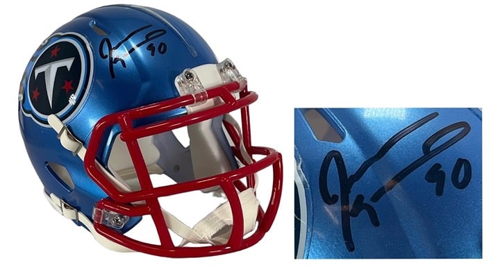 Javon Kearse Signed Tennessee Titans Flash Mini Football Helmet JSA