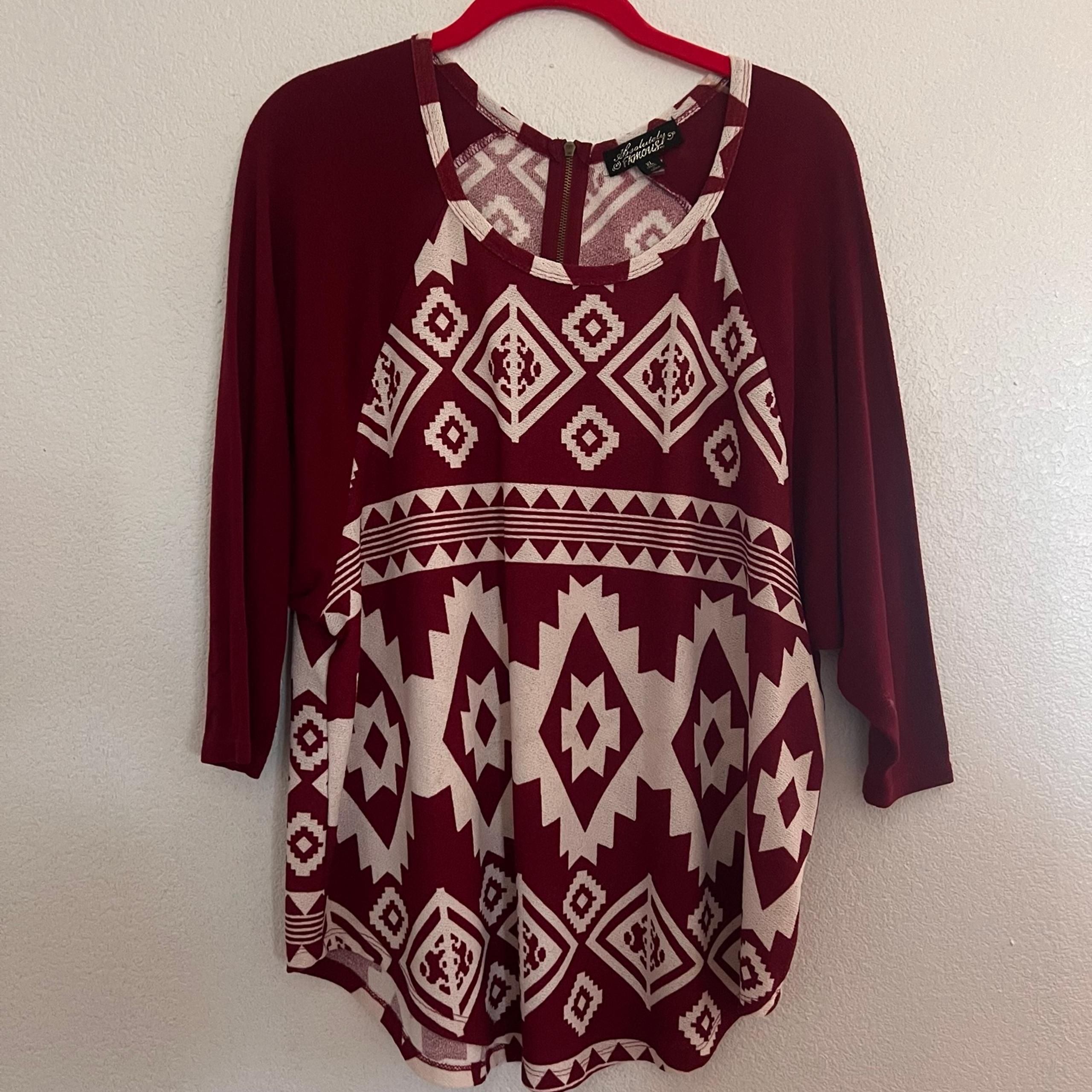 Aztec Print Top