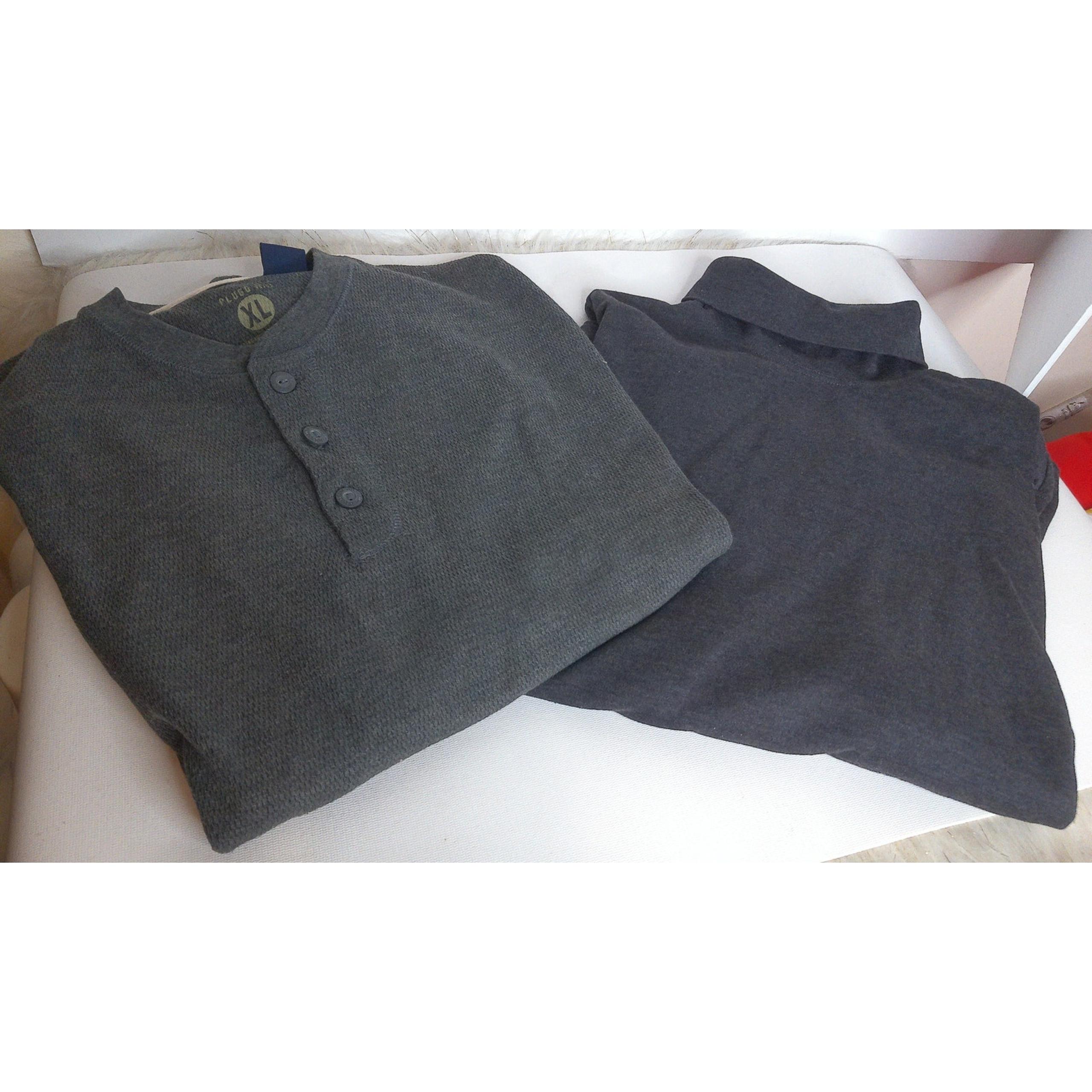Turtleneck And Plugg Henley Gray Size XL SET OF 2 - Scandia Woods