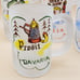 MCM Frosted Beer 10oz Mug Glassware. Set of Four. USA, Ireland, Sweden, Bavarian