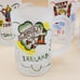 MCM Frosted Beer 10oz Mug Glassware. Set of Four. USA, Ireland, Sweden, Bavarian