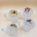 MCM Frosted Beer 10oz Mug Glassware. Set of Four. USA, Ireland, Sweden, Bavarian