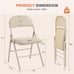 Folding Chair 4 Pack, Leather Padded Folding Chairs,