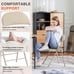 Folding Chair 4 Pack, Leather Padded Folding Chairs,