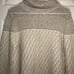 TSE Size Large 100% Cashmere Cream Grey Color block Turtleneck Sweater
