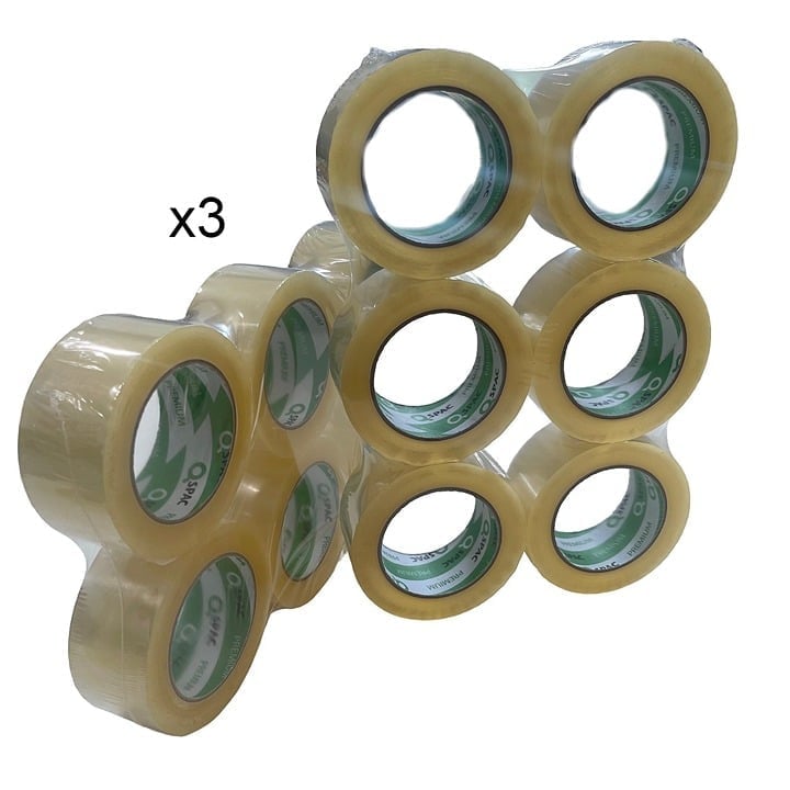 Full Case (36 ROLLS) 2.0 Mil 1.89 x109.4 YDS Office Clear Packing Shipping Tape
