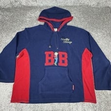 Vintage 2002 Betty Boop Quarter Zip Fleece Hoodie Womens XL (28x27) Pullover