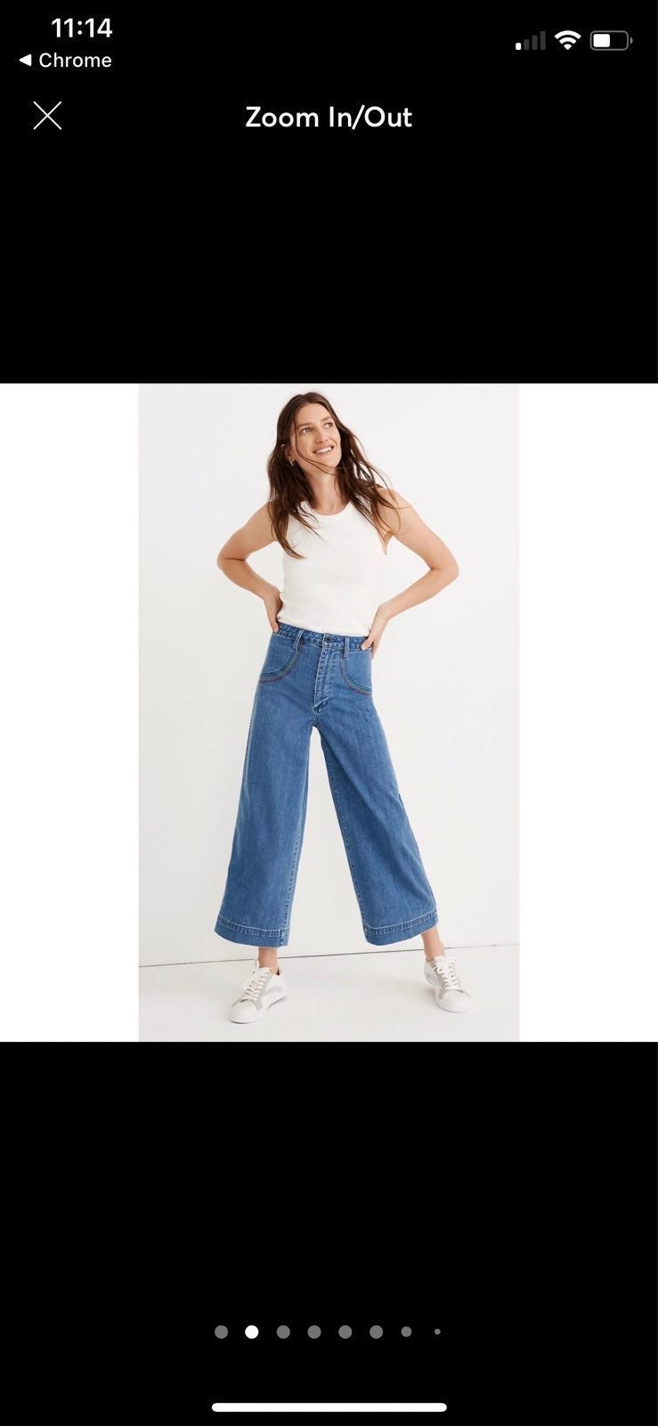 Madewell Rainbow Wide Leg Crop Jeans size 25