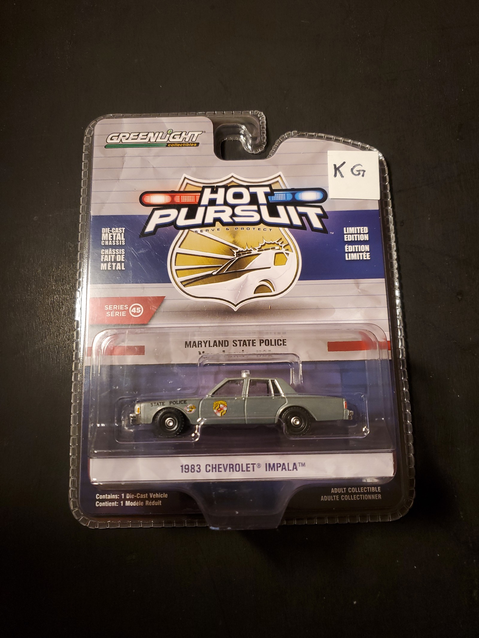 Greenlight Raw CHASE 1983 Chevrolet Impala Hot Pursuit