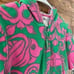 Lilly Pulitzer Top Hooded Cropped Full Zip Sweatshirt Terry size S
