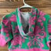 Lilly Pulitzer Top Hooded Cropped Full Zip Sweatshirt Terry size S