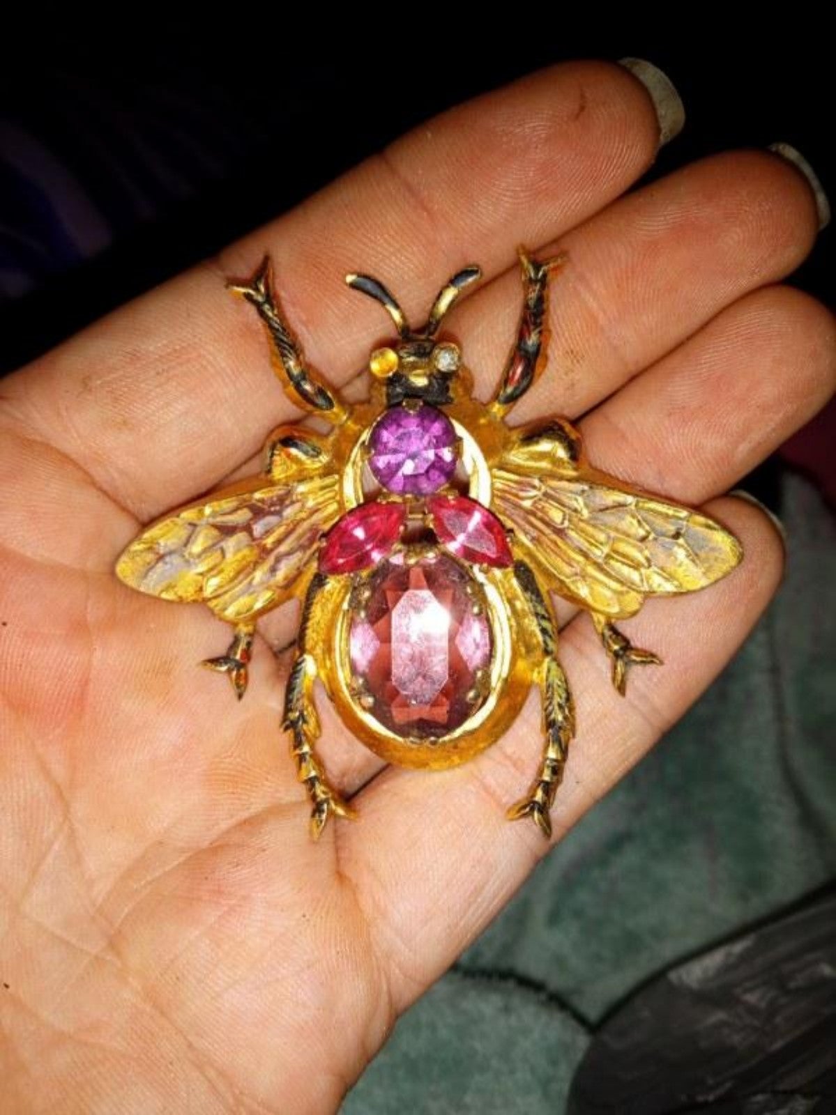 Coro sterling bug brooch pin vintage Rare
