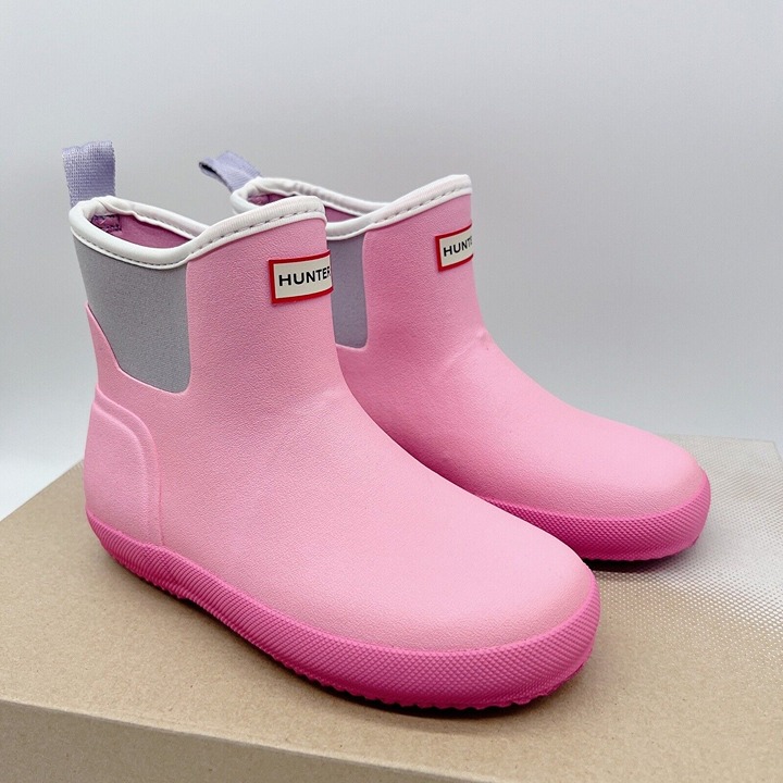 Hunter Kid’s Girls Original Waterproof Chelsea Rain Boots Pink US 2/ EU 33