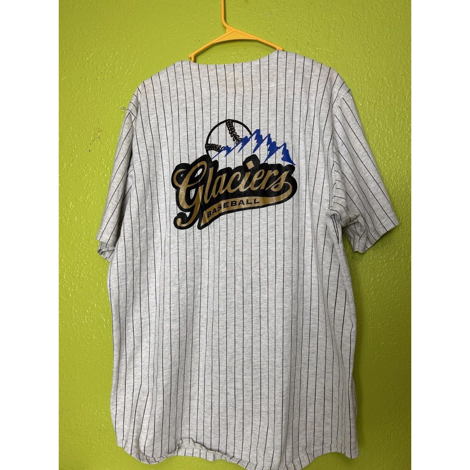 Vintage Glaciers Baseball Promo Jersey Kokanee Ash City Adult XL Rare