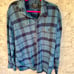 Filson Flannel Work Shirt Size Large blue navy Plaid CC