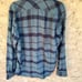 Filson Flannel Work Shirt Size Large blue navy Plaid CC
