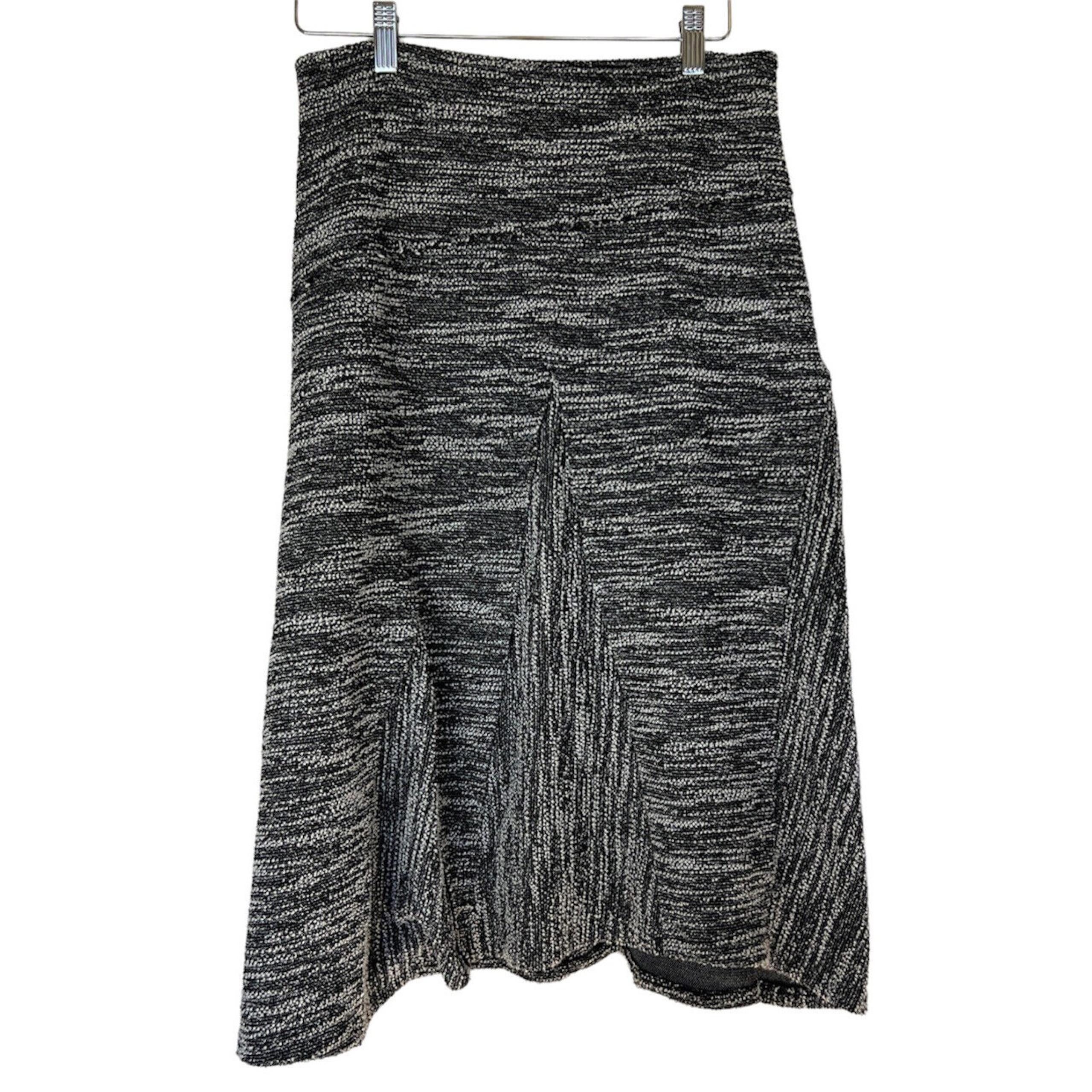 Halogen Sz Small Womens Pencil A-line Flowy Skirt Gray and Black
