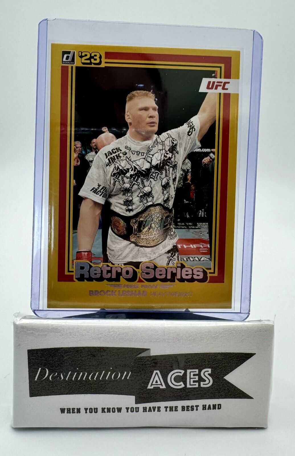Brock Lesnar 2023 Panini Donruss UFC Retro Series Press Proof Gold /10