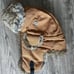 Mad Bomber Trapper Hat Rabbit Fur Lined XXL Saddle Brown Very Unique