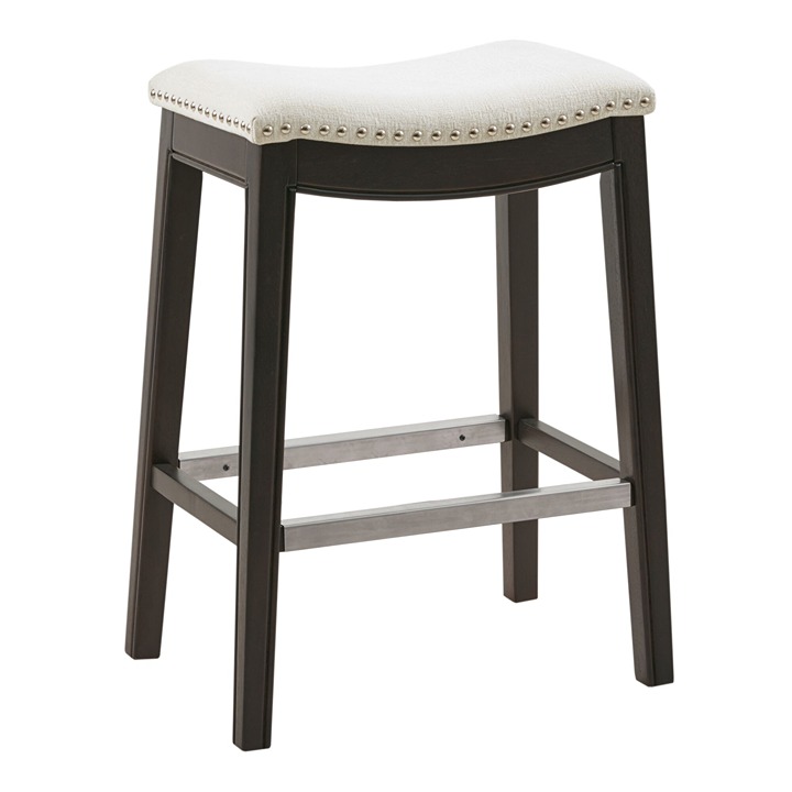 Mystic Saddle Backless Upholstered Counter Stool - color: Cream