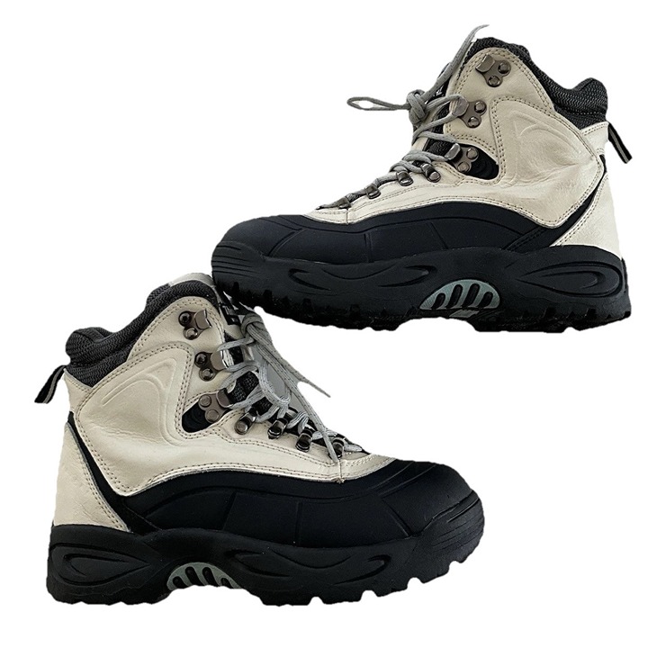 Alpine Design Women’s Sz 8 Boots Blue White Cream Leather Activewear Travel