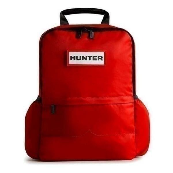 Hunter Original Nylon Backpack Military Red Black Unisex Medium Size Logo New