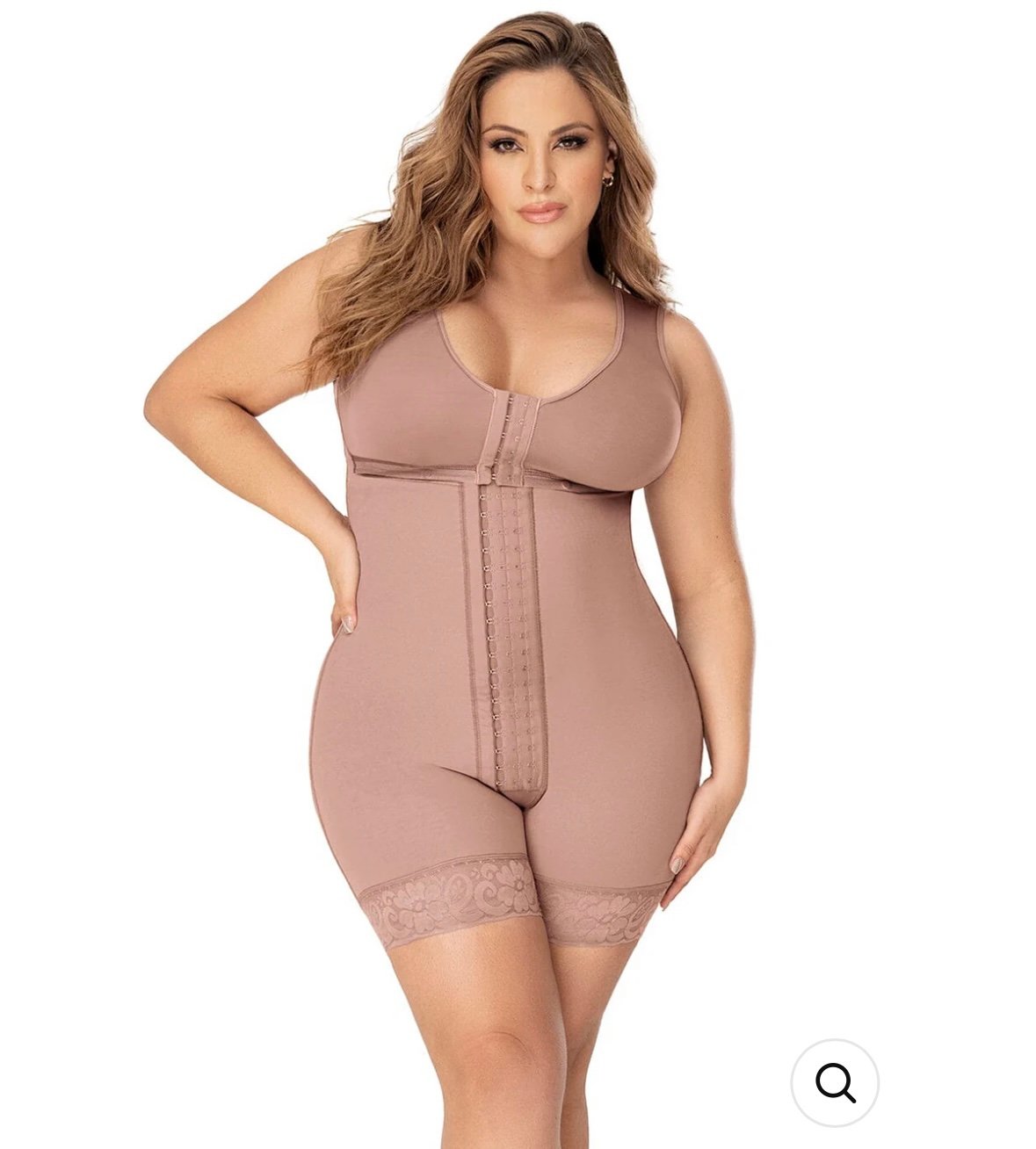 MAPALE CROSS BACK SUPPORT MID LENGTH SHAPEWEAR WITH SNAP BUTTON BRA