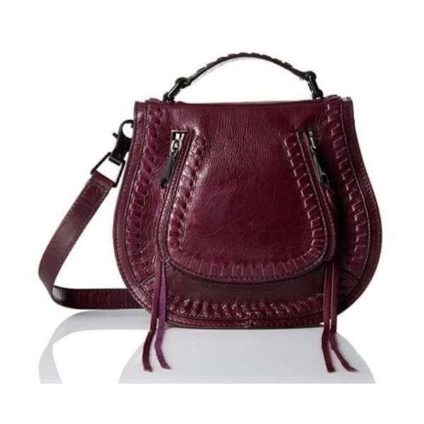 Rebecca Minkoff Small Vanity Saddle, Dark Cherry Messenger Cross Body Handbag