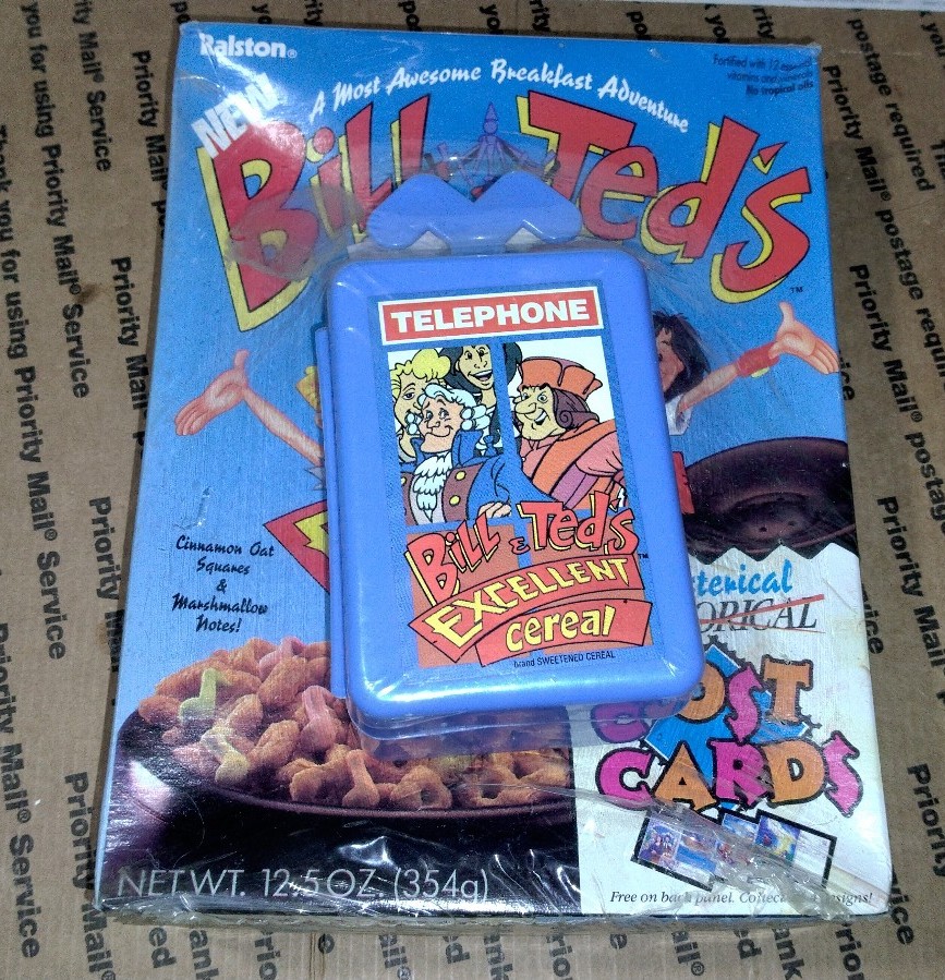 Vintage Bill and Ted's Adventure Cereal Sealed New 1990