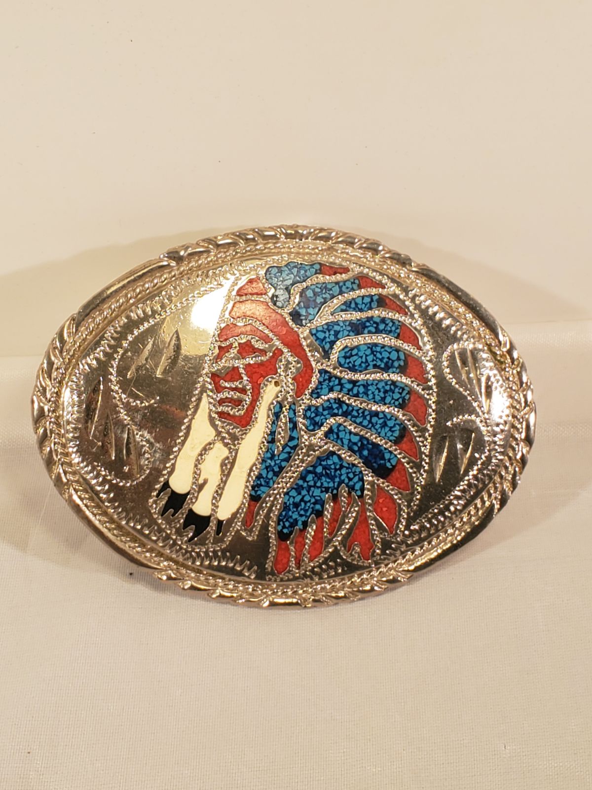 SSI indian head belt buckle