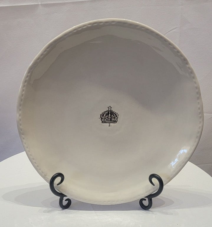 Rae Dunn Vintage Crown Number 2 Dinner Plate