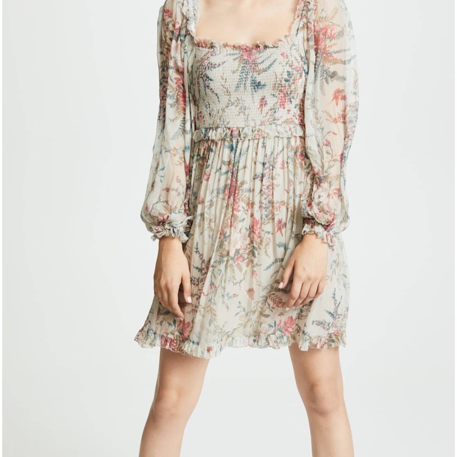 Zimmermann BAYOU FLARE SILK MINI DRESS