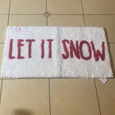 Rae Dunn LET IT SNOW Bath Mat