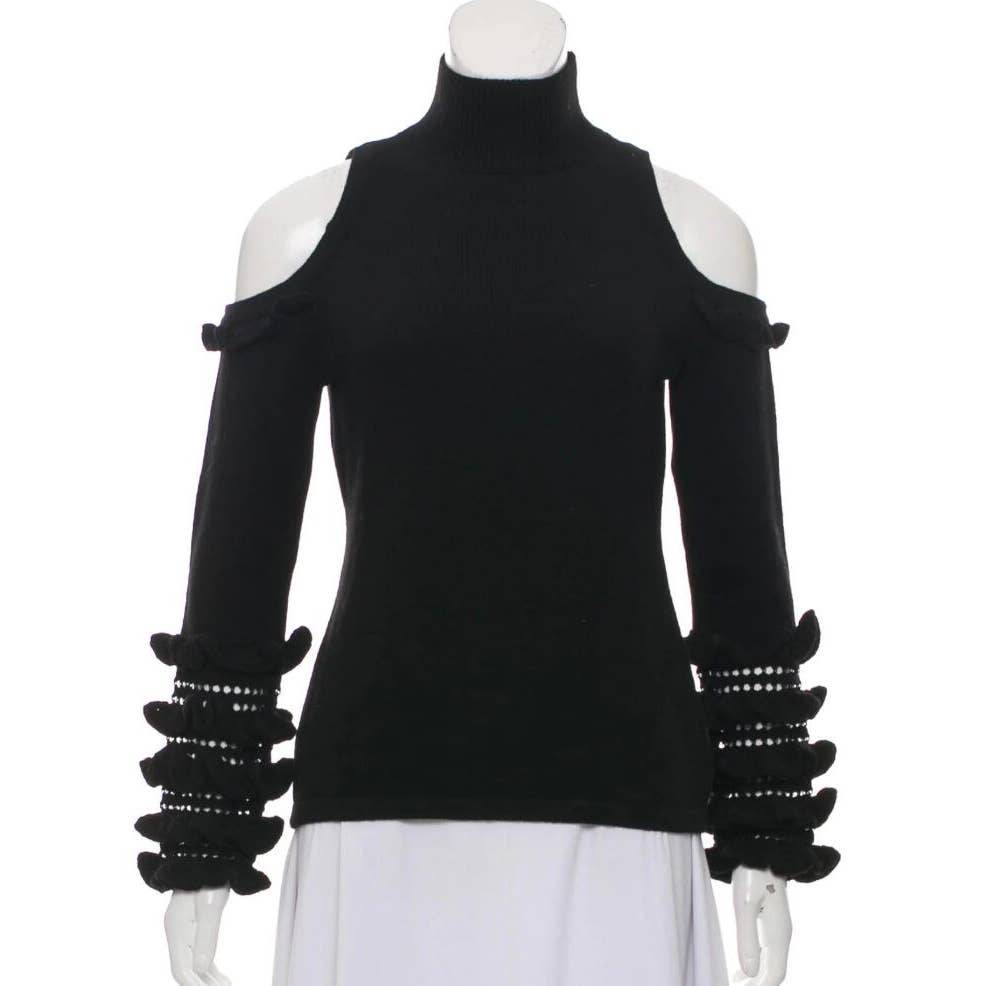 JONATHAN SIMKHAI Cold-Shoulder Knit Top