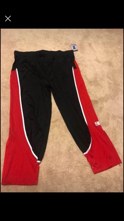 NBA MEN’S Pants Red White Black Brand New Size 3X